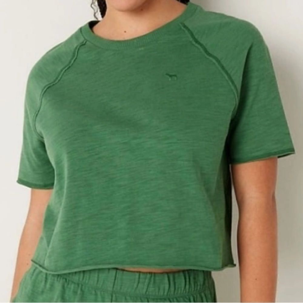 Victoria’s Secret PINK Summer Lounge Short Sleeve Cropped Tee Women’s Small